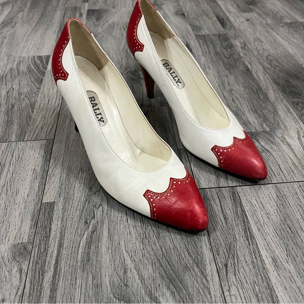 Bally leather vintage western heels leather Made in Italy